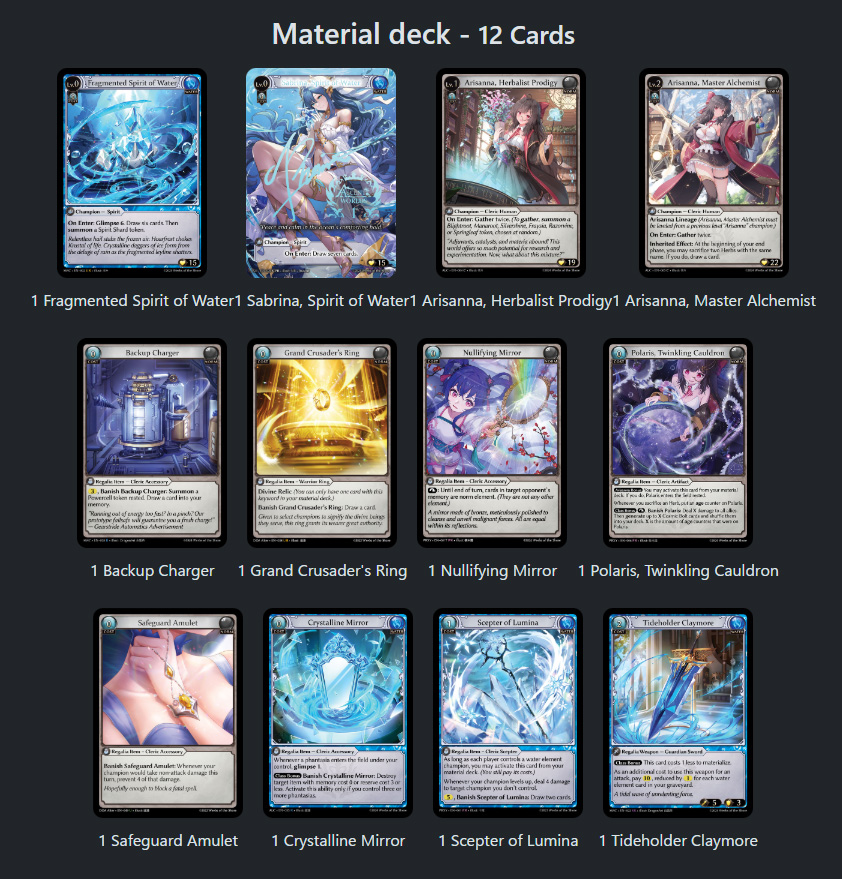 Ztrgod Material Deck