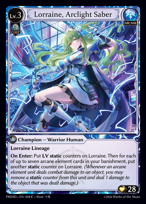 構築済みデッキガイド：Lorraine, Arclight Saber Starter Deck - GAFreak